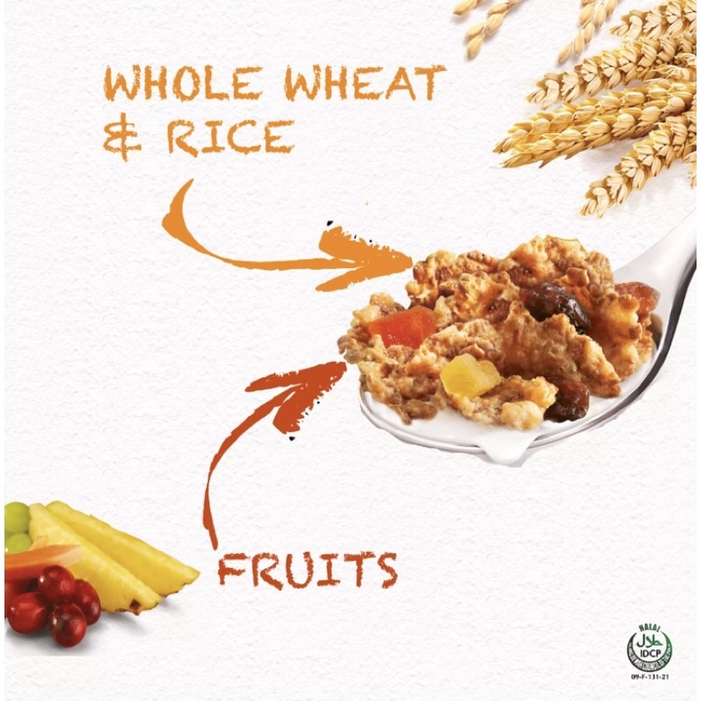 Bánh/ngũ cốc ăn sáng Nestlé Fitnesse Fruits  - Hộp 450g