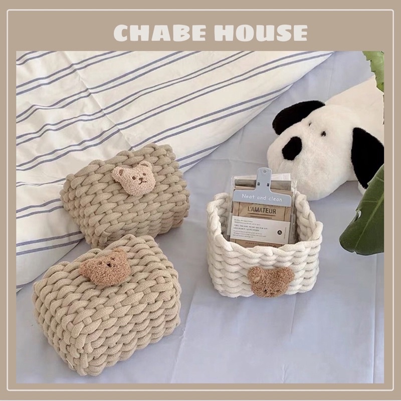 Giỏ đựng đồ hình gấu cute dễ thương