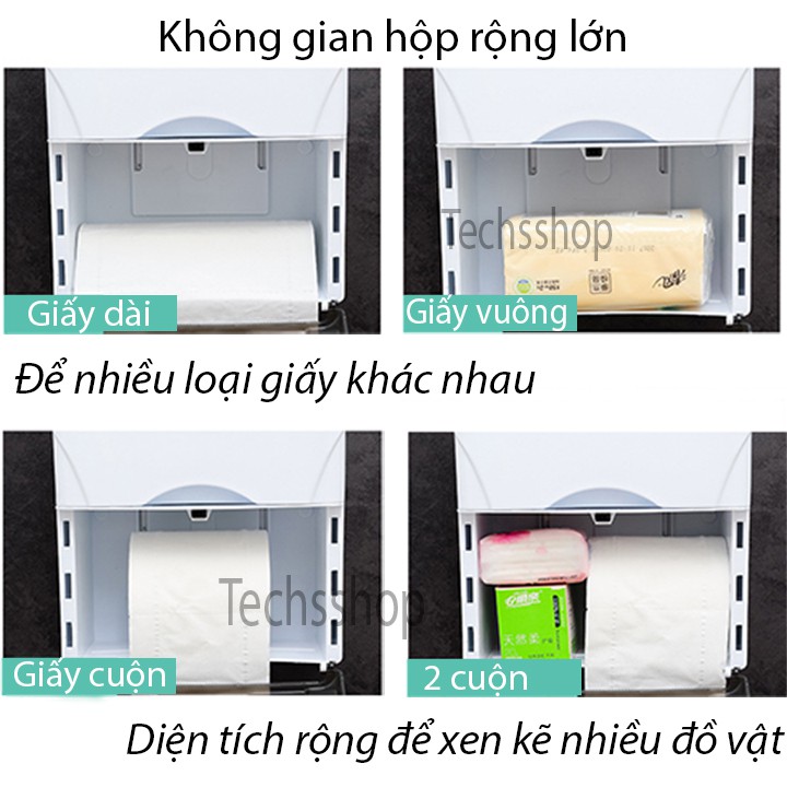 Hộp Đựng Giấy Vệ Sinh Renai Ra-798B - Loại 2 Tầng Dán Tường - Kệ Nhà Tắm