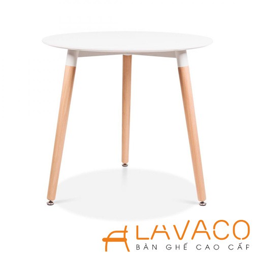 Bộ bàn ghế cafe tiếp khách hiện đại với ghế eames trong suốt Lavaco