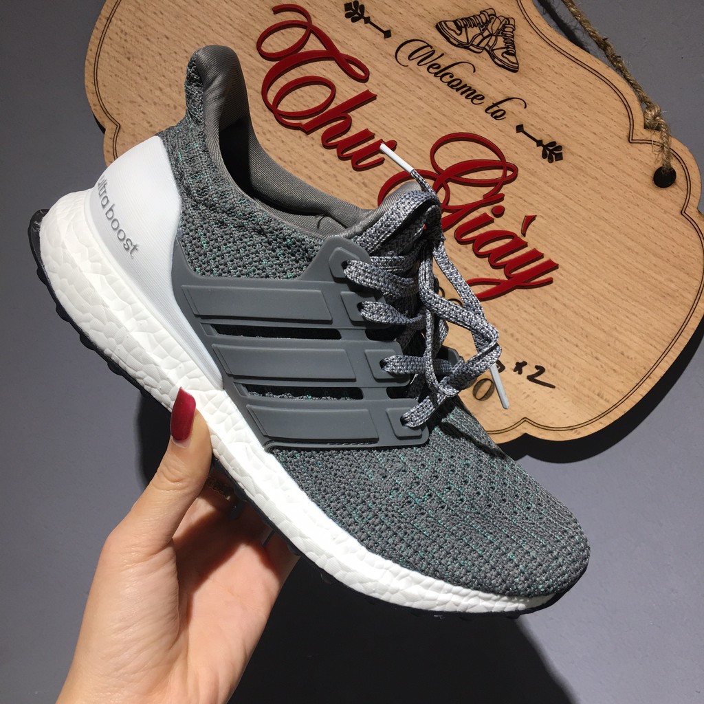 Ultra boost xanh gót trắng