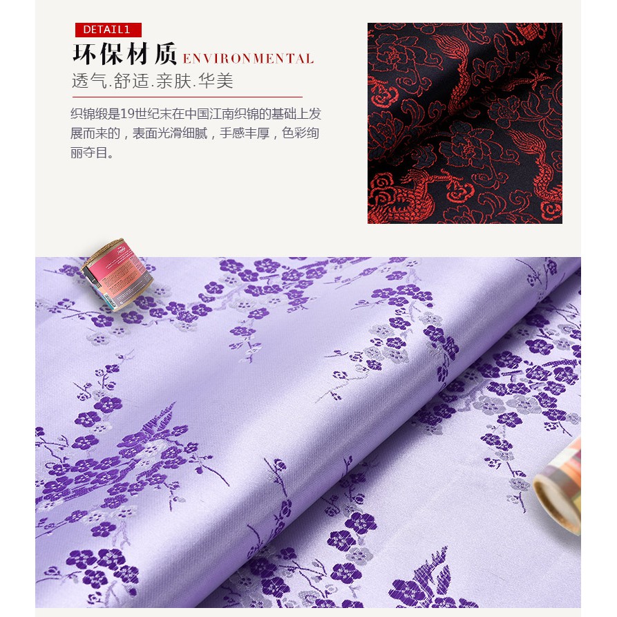 Vải Lụa Satin May Sườn Xám Phong Cách Trung Hoa