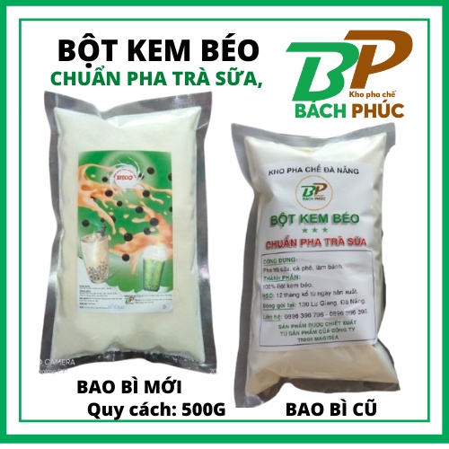 BỘT KEM BÉO PHA TRÀ SỮA INDO 500G NGUYÊN LIỆU PHA CHẾ TRÀ SỮA - KHO PHA CHẾ BÁCH PHÚC ĐÀ NẴNG