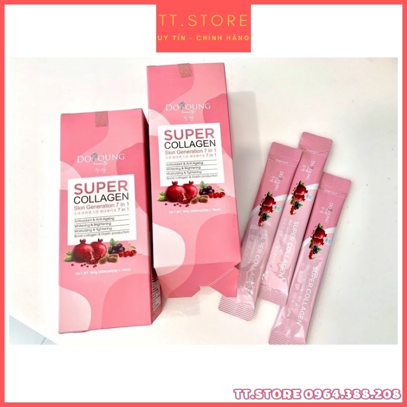Thạch Super Collagen Doyoung Hỗ Trợ Sáng Da, Giảm Cân Hiệu Quả (Hộp 15 gói)