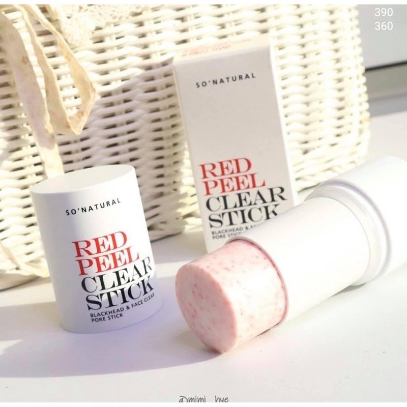 Thanh Lăn Làm Sạch Mụn Đầu Đen So’Natural Red Peel Clear Stick