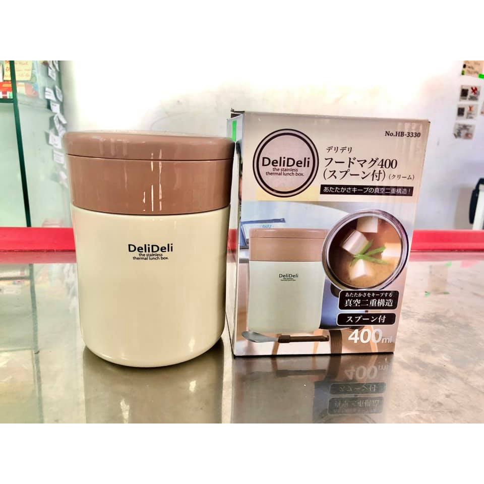 Bình ủ cháo và giữ nhiệt Nhật Bản DeliDeli 400ml