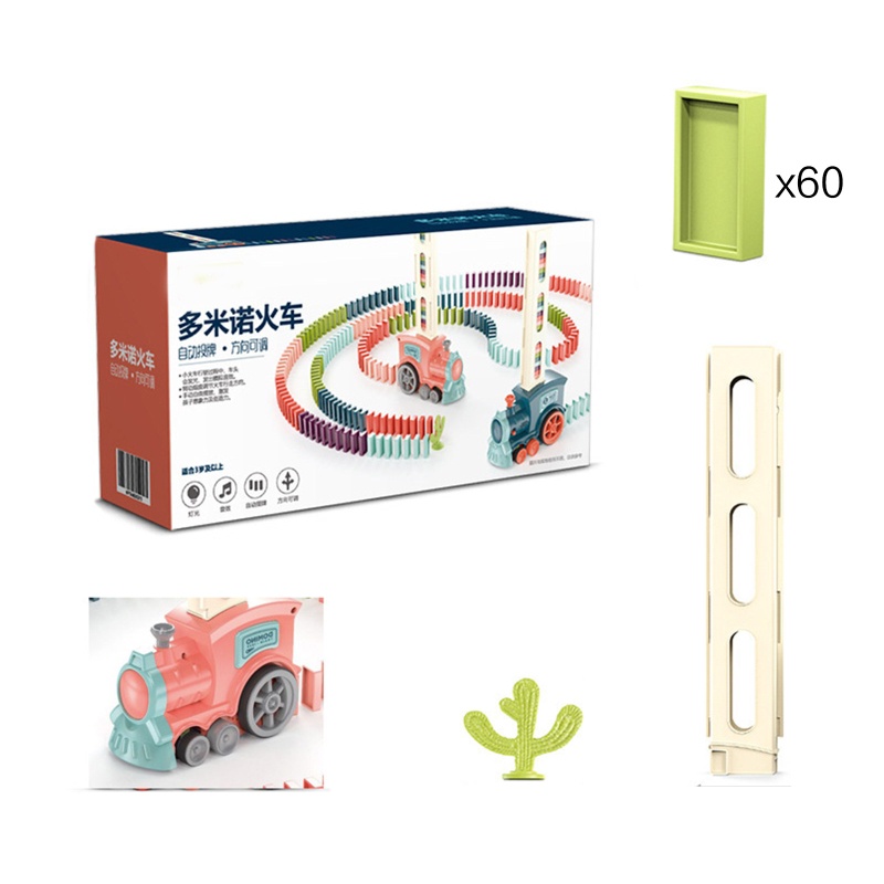 Đồ Chơi Xếp Hình Xe Lửa Domino Nhiều Màu Sắc Cho Trẻ Em