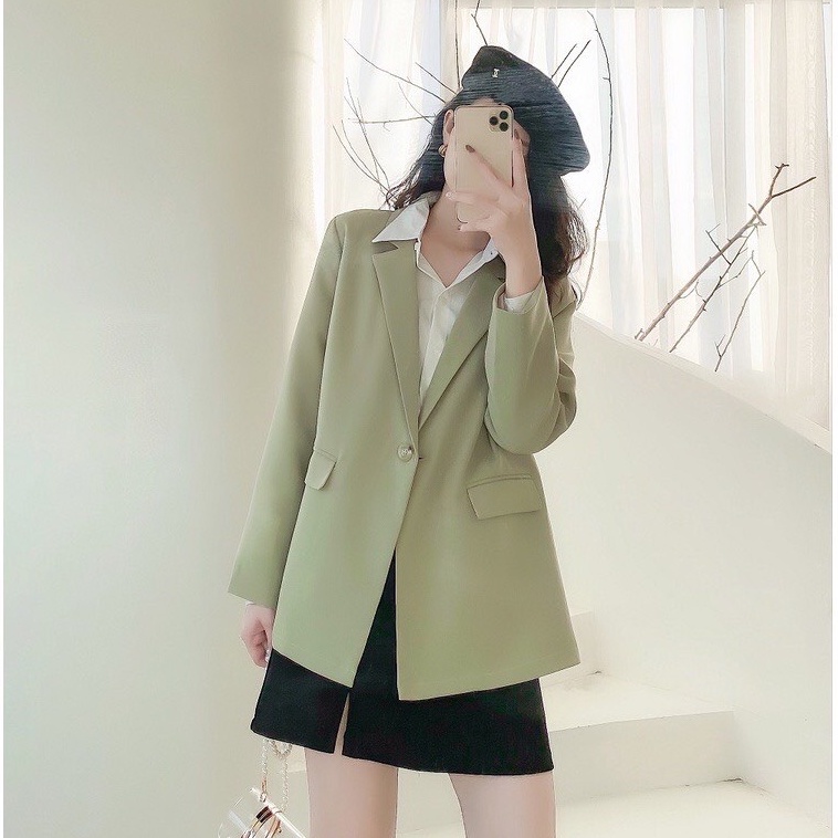 Áo khoác blazer nữ đẹp 2 lớp dài tay thu đông giá rẻ phong cách Hàn Quốc Sollle