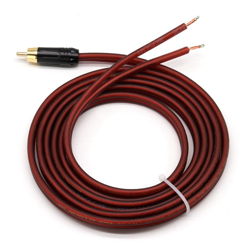Cáp loa RCA Dây loa trần sang phích cắm RCA , Thay thế bộ chuyển đổi đầu nối phích cắm RCA sang dây trần Mở Video âm thanh