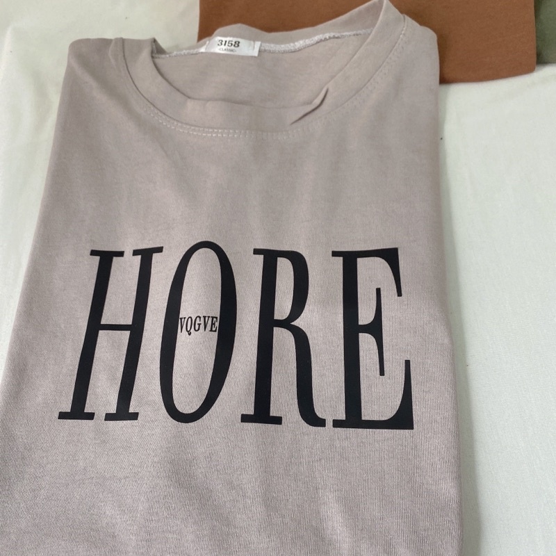 Áo phông 3158, áo thun tay lỡ form rộng chất cotton in hình HORE