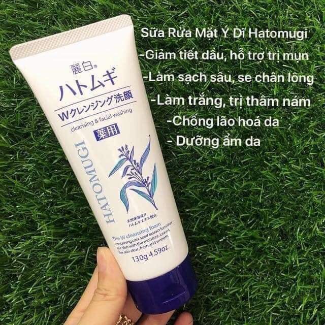 [ Chính Hãng ] Sữa Rửa Mặt Hatomugi Naturie Hạt Ý Dĩ 130g Nhật Bản - LUXY COSMETIC
