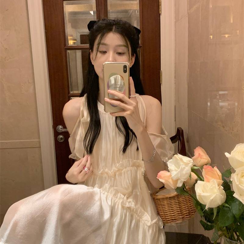 Váy babydoll Đầm Trễ Vai Phong Cách Pháp Thời Trang Mùa Hè 2022 Mới Cho Nữ