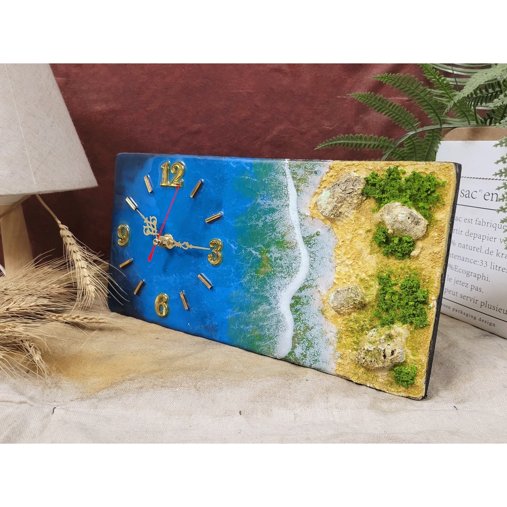 TRANH ĐỒNG HỒ ĐỂ BÀN TRANG TRÍ EPOXY RESIN ĐỘC NHẤT VÔ NHỊ