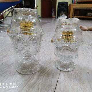 Đèn dầu kim sa thủy tinh cao cấp