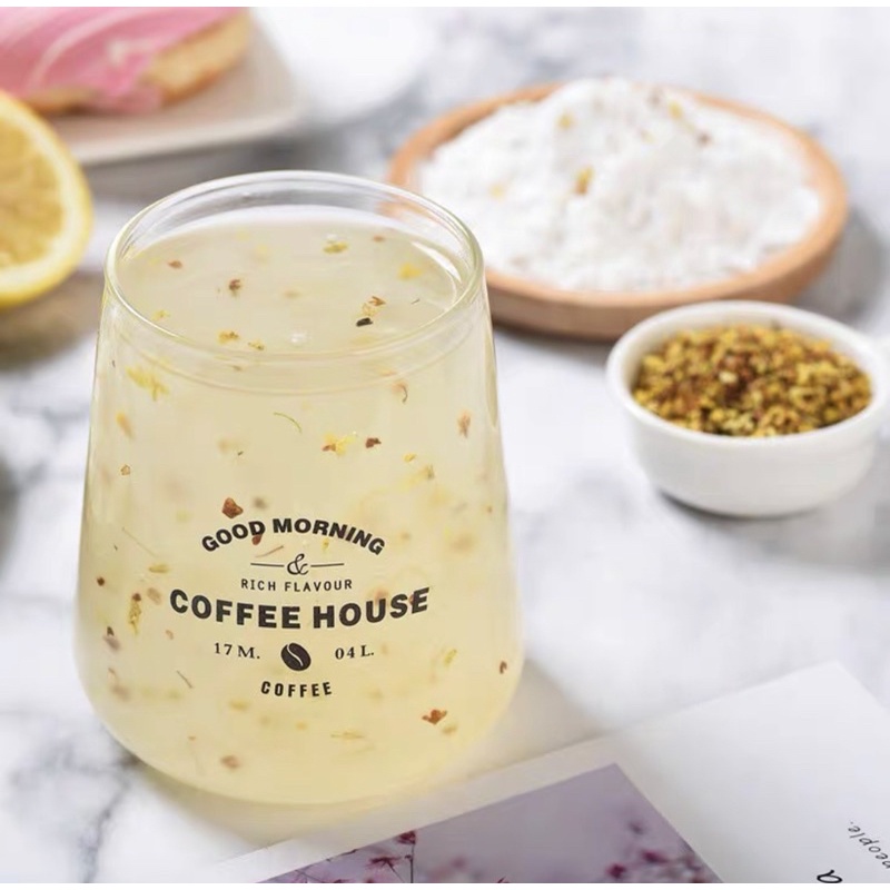 Ly Thủy Tinh Trong Suốt In Chữ Trang Trí Độc Đáo Sweet/ Coffee House