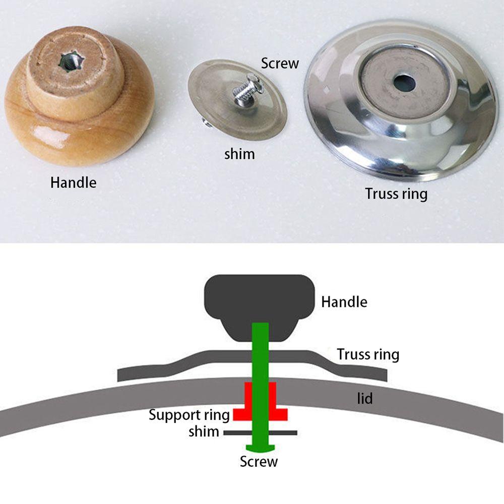 Bộ 4 Nút Nhấn Nồi Bằng Thép Không Gỉ Tiện Dụng Cho Nhà Bếp