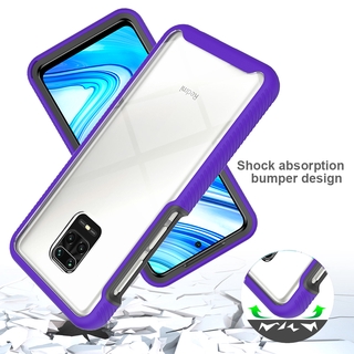 Xiaomi Redmi Note 9 Pro Max/Note 9S/10X（4G）Note 8 Pro/K20/Mi 9T Front Back Full protection Case Clear TPU Soft silicone Back Cover Anti-Knock Phone Casing 2 in 1 Frame Shockproof