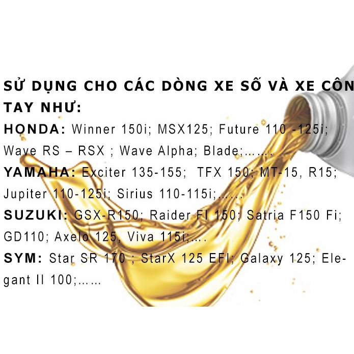 Dầu xe máy Castrol xe số nhớt chính hãng chai 800ml phụ kiện ô tô Khánh Ngân