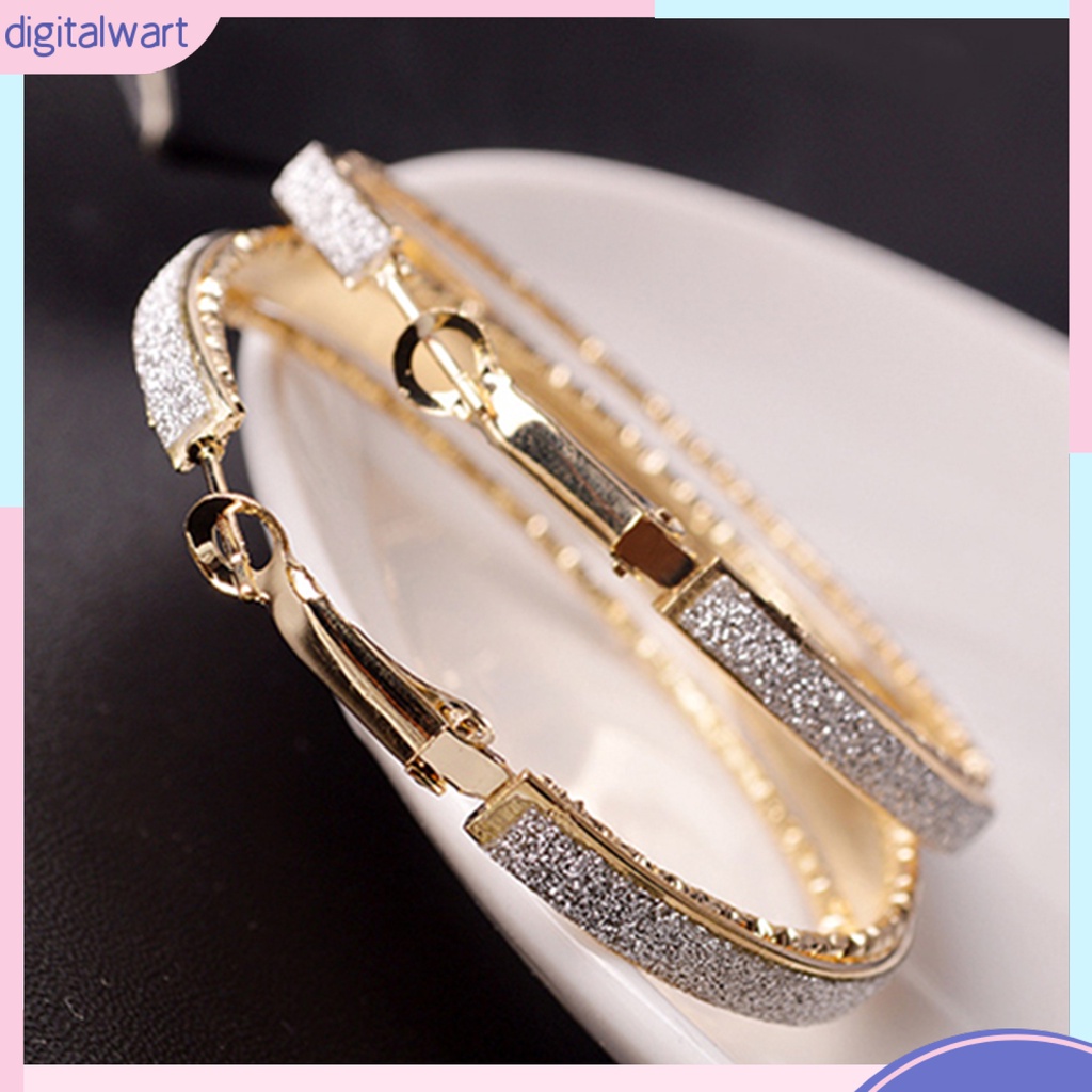 Đôi hoa tai tròn cỡ lớn thời trang vintage cho nữ