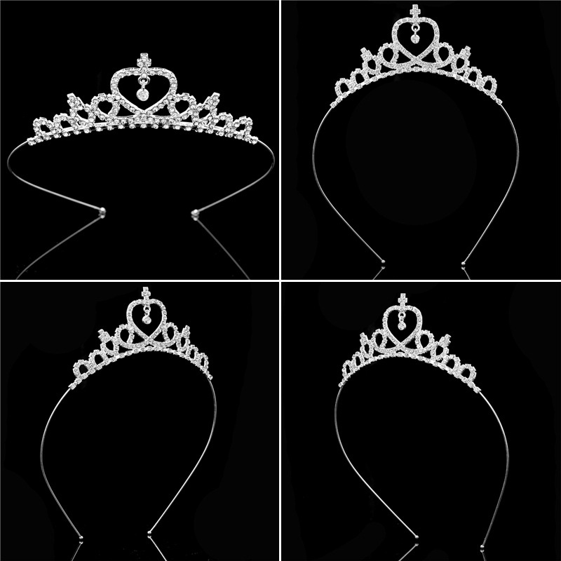 Cài tóc vương miện công chúa đính hạt lấp lánh dễ thương cho bé CA20