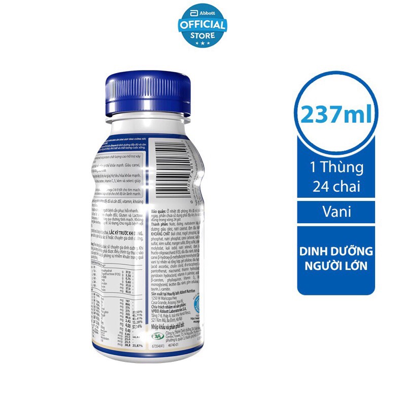 Thùng 24 chai Sữa Ensure gold Vigor 237ml