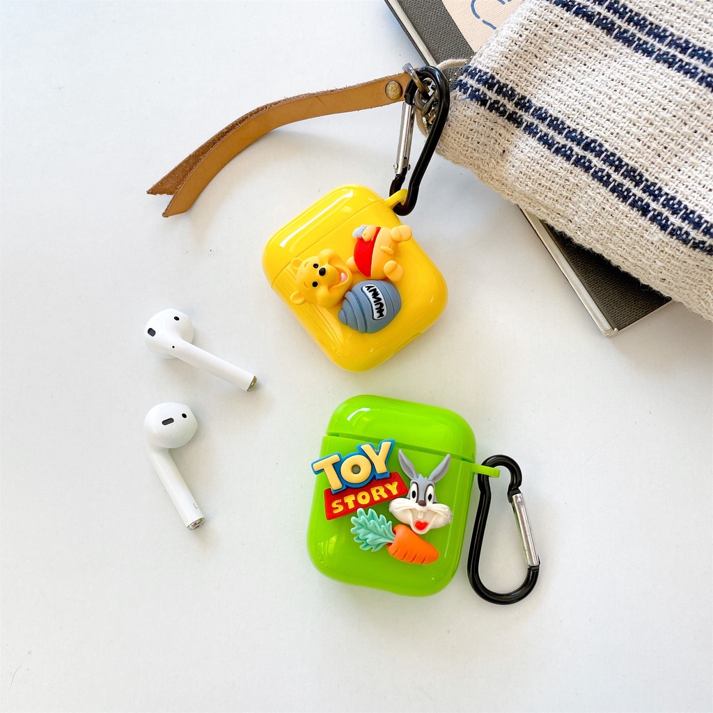 Vỏ Bảo Vệ Hộp Sạc Tai Nghe Bluetooth Không Dây airpods 1/2/pro Họa Tiết Hoạt Hình Dễ Thương DIY