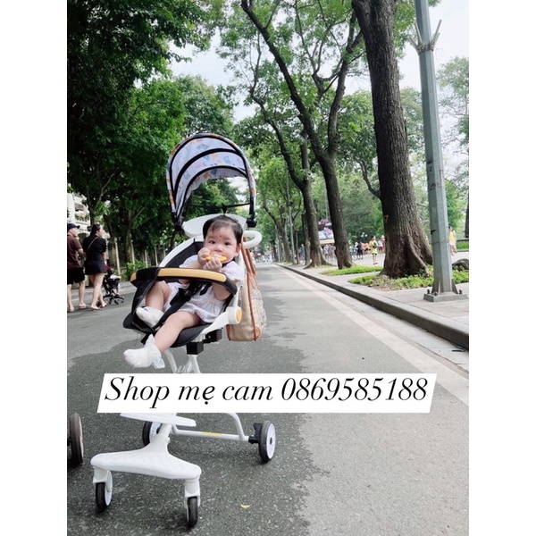 Xe đẩy gấp gọn du lịch. Xe đẩy M8 2 chiều 2 tư thế