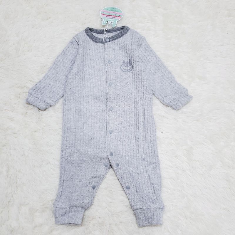 Bodysuit dài tay sơ sinh cài thẳng len mỏng Little Love cho bé trai/ gái 0-9 tháng