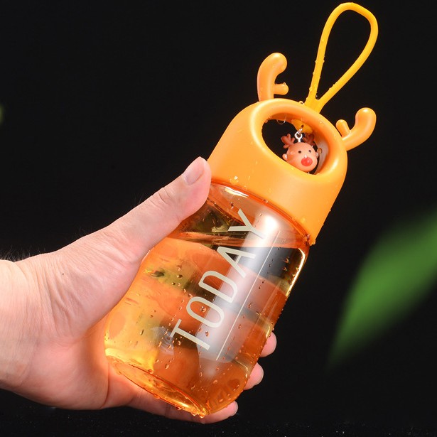 Bình Nước Nhựa Có Tay Cầm Kiểu Hoạt Hình Xinh Xắn Đáng Yêu Cho Bé Dung Tích 480ml | BigBuy360 - bigbuy360.vn