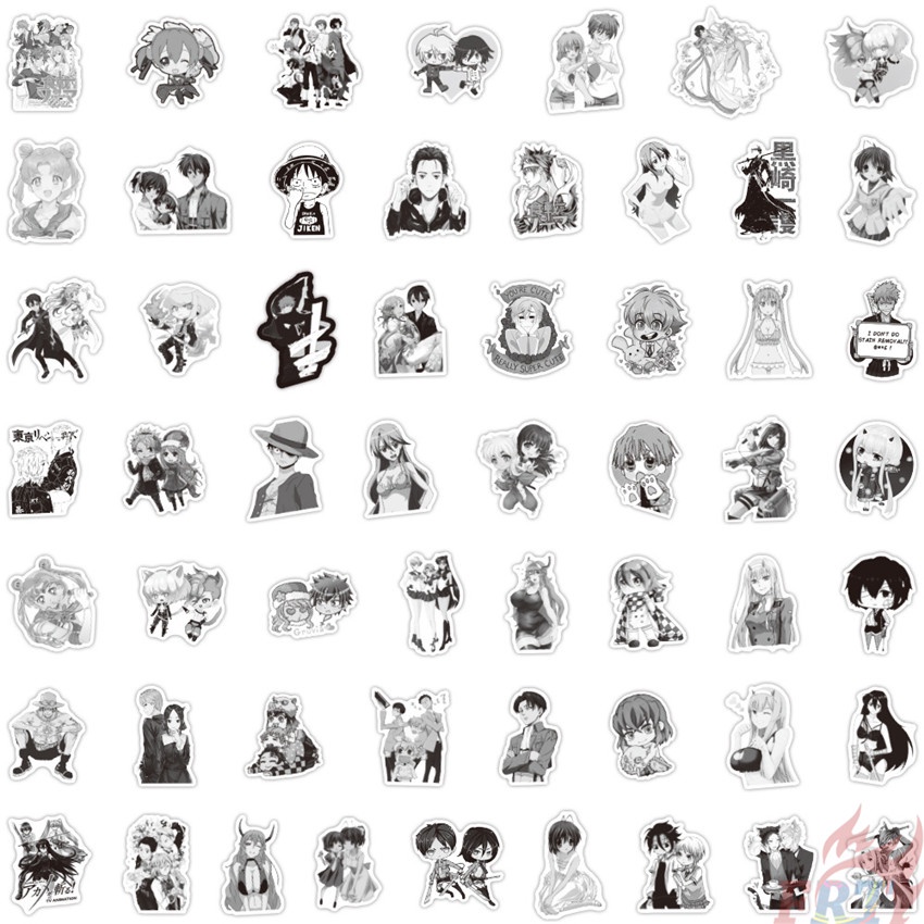 Set 100 miếng dán trang trí chống thấm nước họa tiết hoạt hình đáng yêu