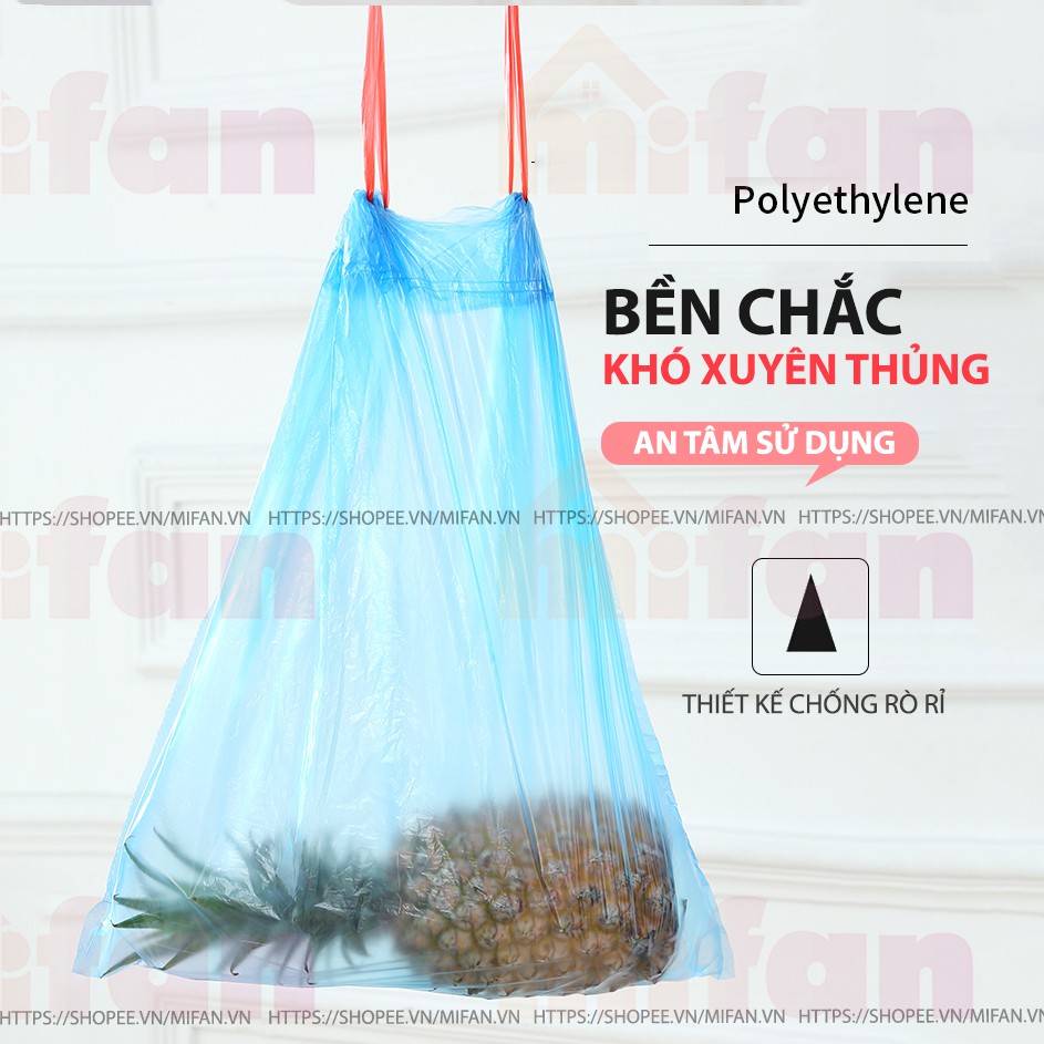 Túi Đựng Rác Tự Phân Huỷ Có Dây Rút - 45x50 cm - 15 túi/cuộn - Tiện Dụng Sạch Sẽ Thông Minh - MIFAN