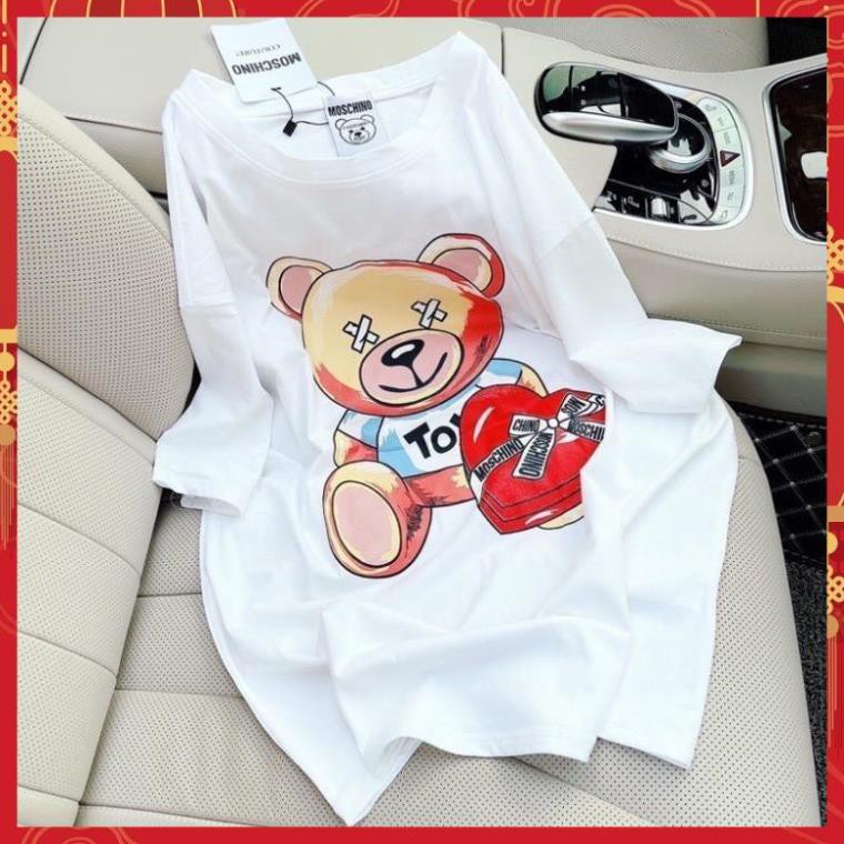 [FREE SHIP] Áo Phông Nữ,Áo Thun Nữ Tay Ngắn Hình Gấu Cute, Hình Gấu Đôi Chất Liệu Cotton Siêu Mát