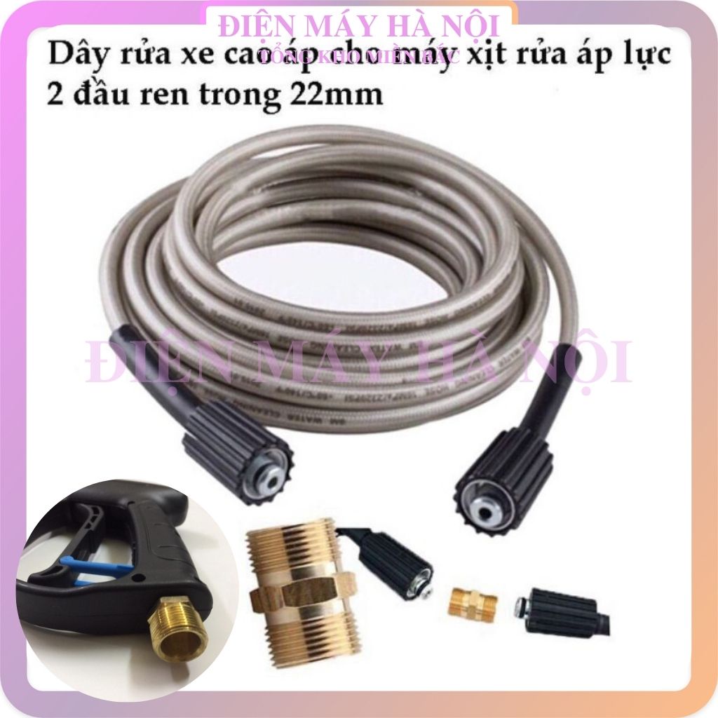 Ống dây giá rẻ tăng áp lực nối vòi xịt cấp nước máy rửa xe