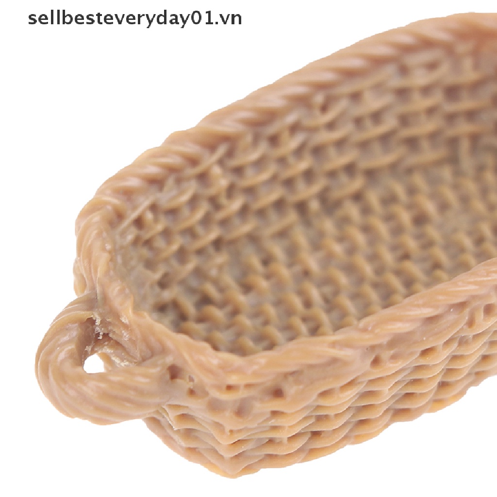 Giỏ đựng bánh mì trang trí nhà búp bê tỉ lệ 1:12