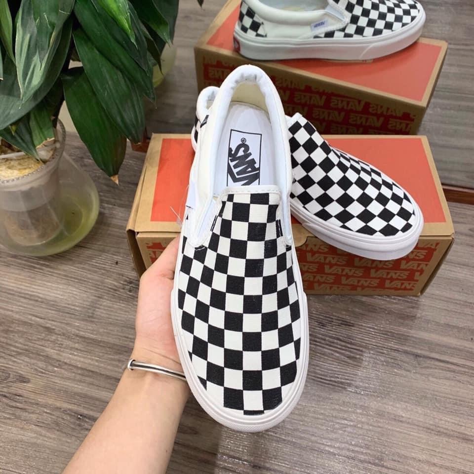 Giày Thể Thao Nam Nữ Giá Rẻ, Giầy Vans Caro Slip On Trắng Đen, Giày Vans Vault Old Skool Vải Cao Cấp | WebRaoVat - webraovat.net.vn