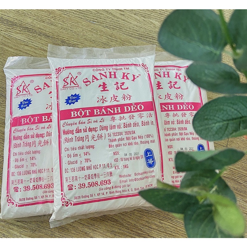 Bột dẻo Sanh ký - Hồng (ĐB), Xanh 1kg