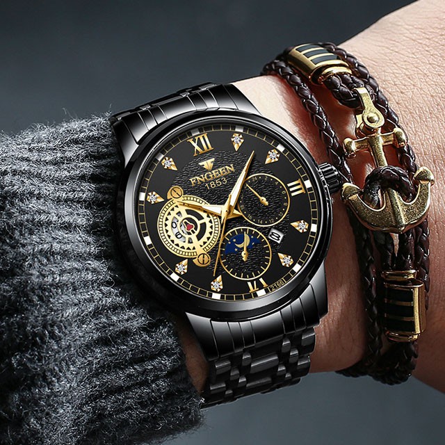 Đồng hồ nam chính hãng FNGEEN dây thép không thấm nước Đồng hồ nam chính hãng đẹp 2166 - Aka Mart | BigBuy360 - bigbuy360.vn