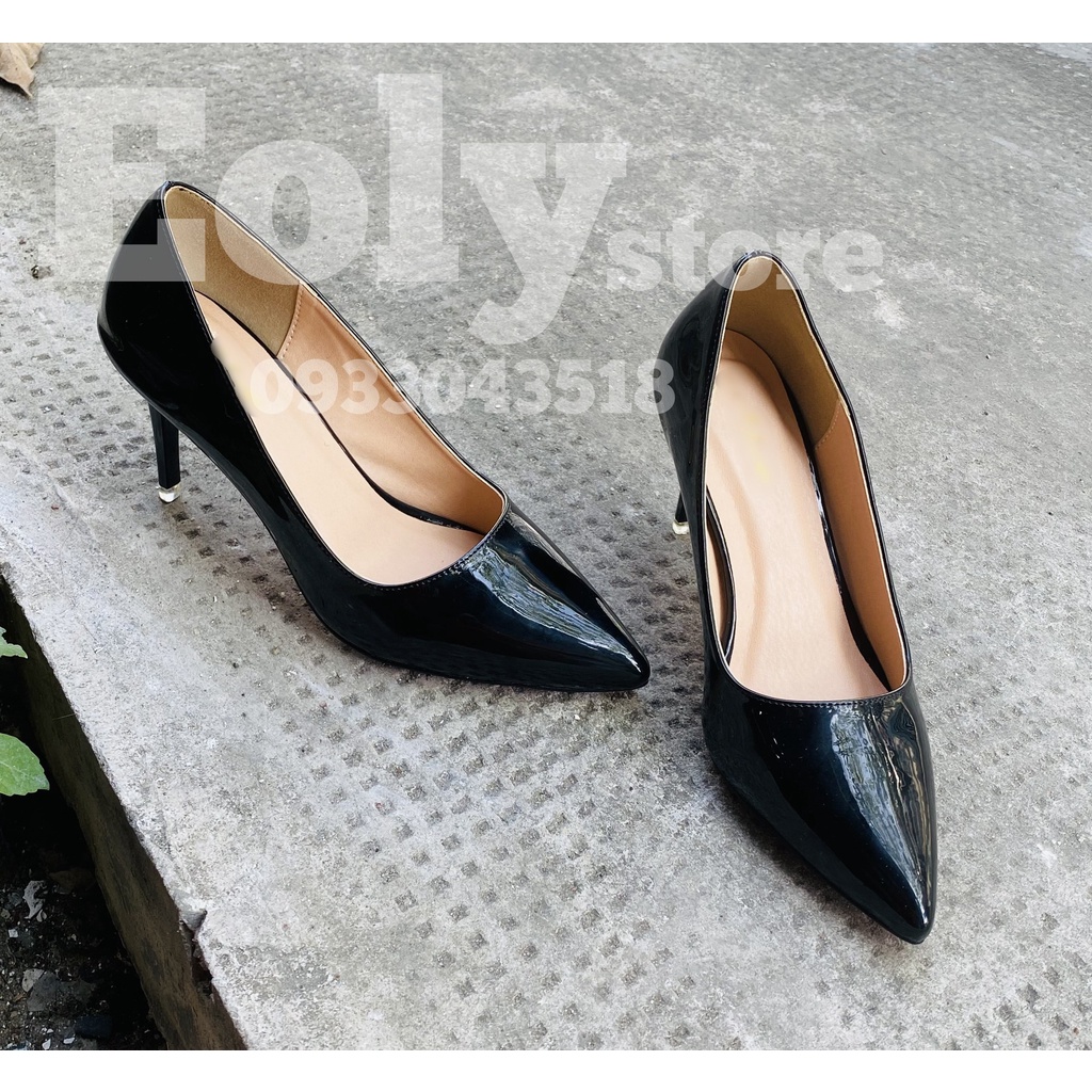 Giày Cao Gót 7cm - Hàng VNXK - Chất Liệu Si Bóng - Đế Pháp - Chống Trầy Xước Nhẹ - Full size - Ảnh Thật 100%( Eolystore)