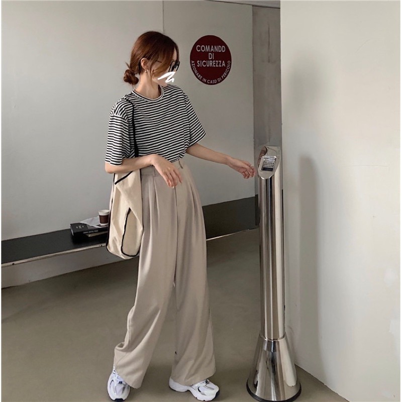 [Mã FATHANG5 giảm 10K đơn 50K] Quần ống rộng lưng cao dáng dài KH124, Quần suông culottes dài 100cm vải cao cấp cho nữ | WebRaoVat - webraovat.net.vn