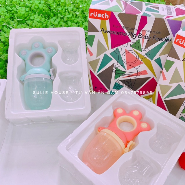 Túi nhai Rusch Đức tặng kèm 3 núm nhai các cỡ