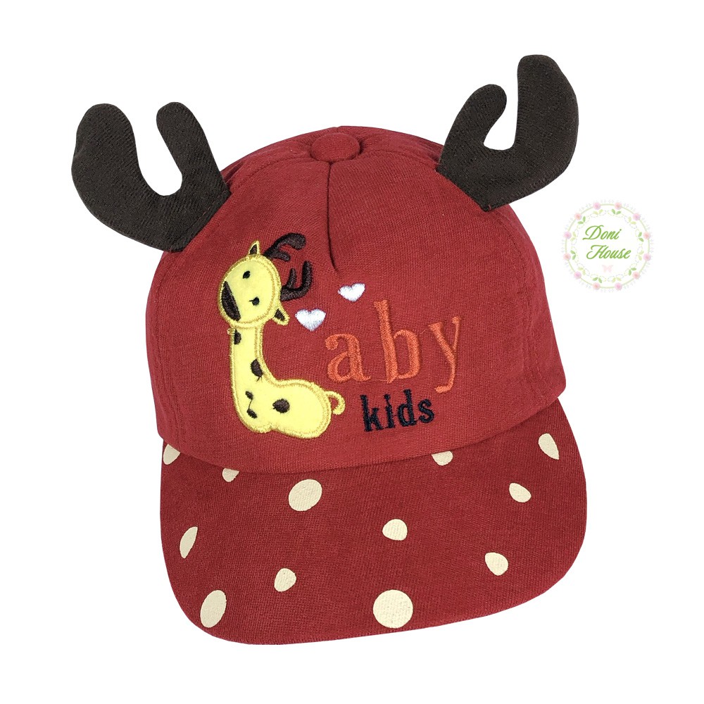 [Bé 1-2 tuổi] Nón Kết Mũ Lưỡi Trai Từ 1 2 Tuổi Vòng Đầu 48cm Cho Bé Trai Bé Gái Hình Hươu Dễ Thương NK53 - Doni House