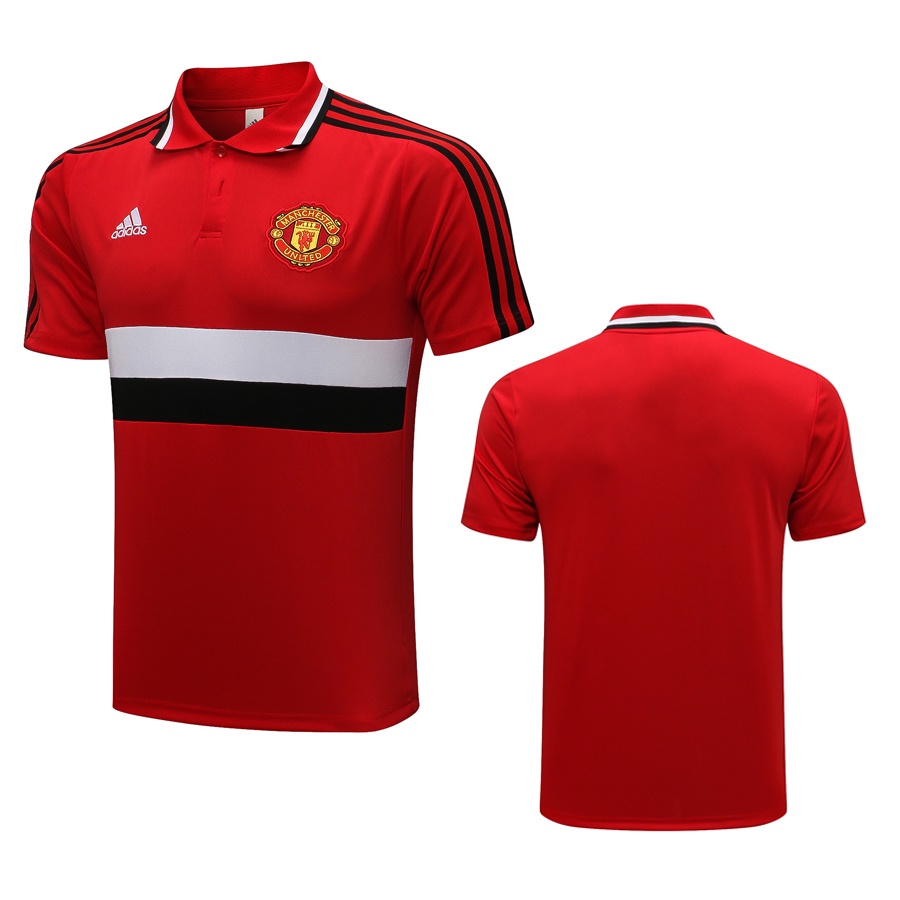 Set Đồ Thể Thao 2122 Polo Manchester Union Đen Đỏ Nhiều Kiểu Dáng Chất Lượng Cao