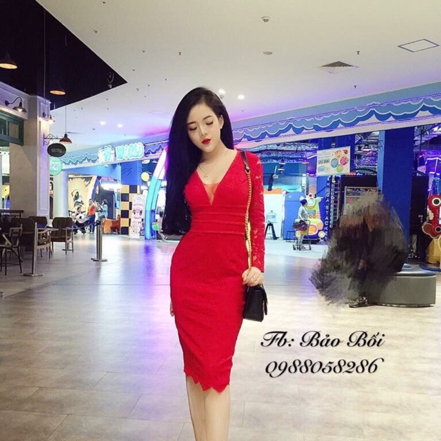 Đầm body kèm hình thật