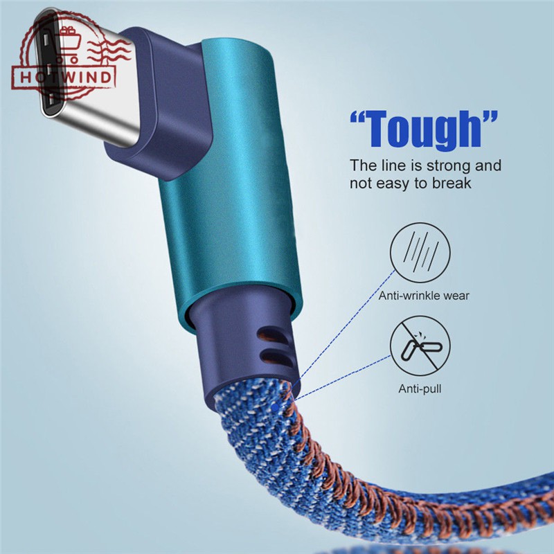 Dây cáp sạc nhanh góc 90 độ đầu USB 3.1 Type C