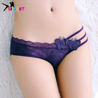 Quần Lót Nữ Ren Sexy 3 Dây Màu Tím