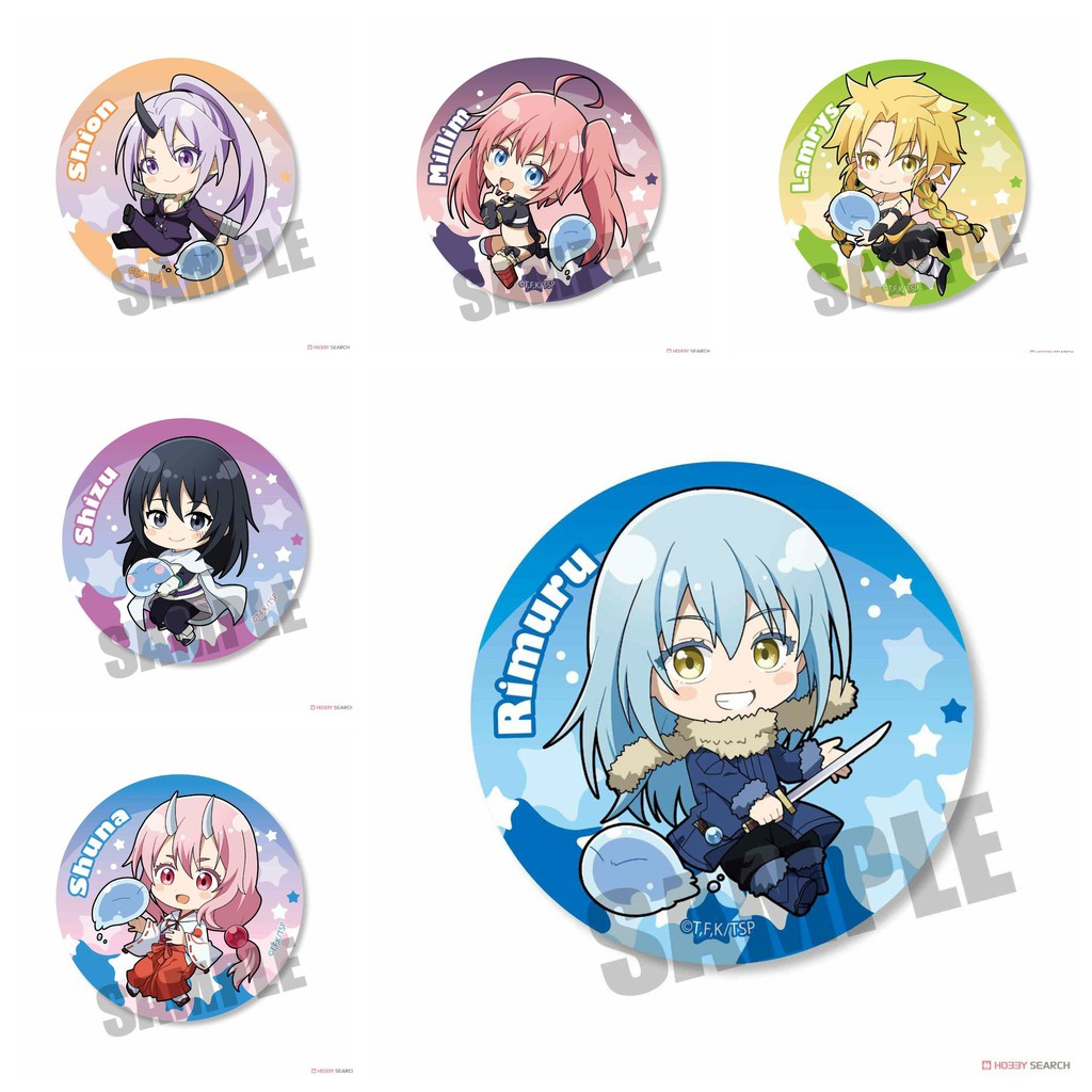 (m01) Huy hiệu cài áo IN HÌNH Tensei-shitara Slime datta Ken Lúc đó tôi đã chuyển sinh thành Slime anime chibi