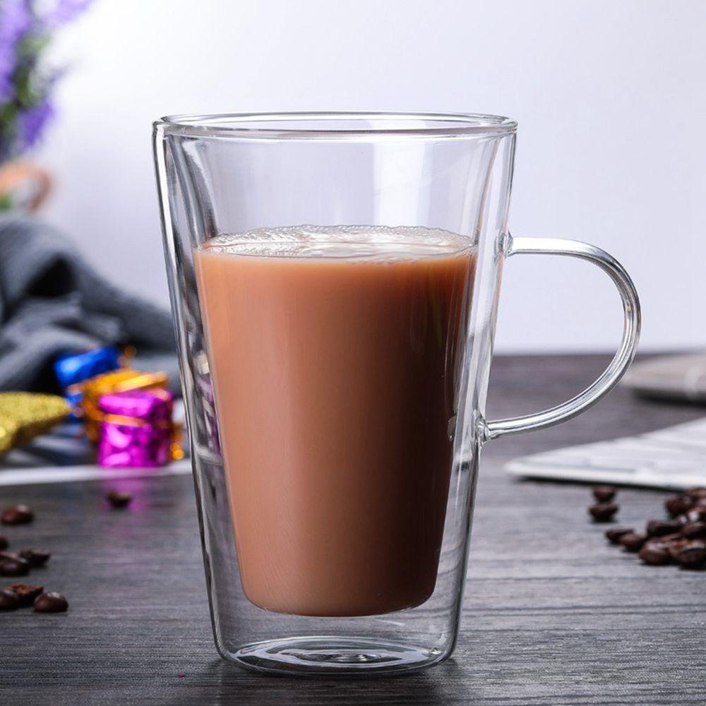 SJJL Cốc Thủy Tinh Uống Nước Hai Lớp Cách Nhiệt Cho Nhà Bếp