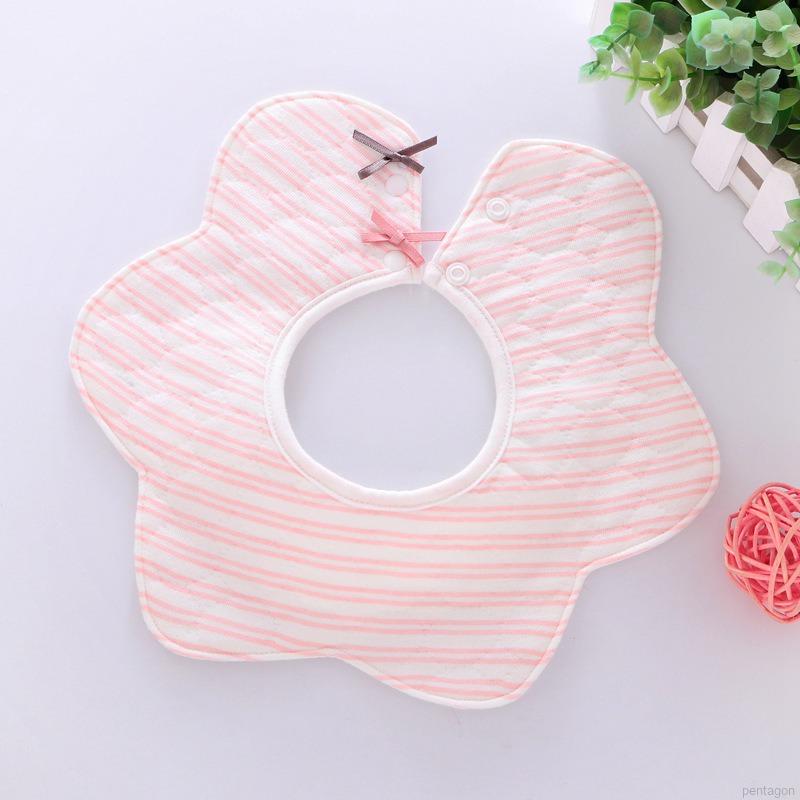Yếm Ăn Cotton Chống Thấm Nước Xoay 360 Độ Cho Bé