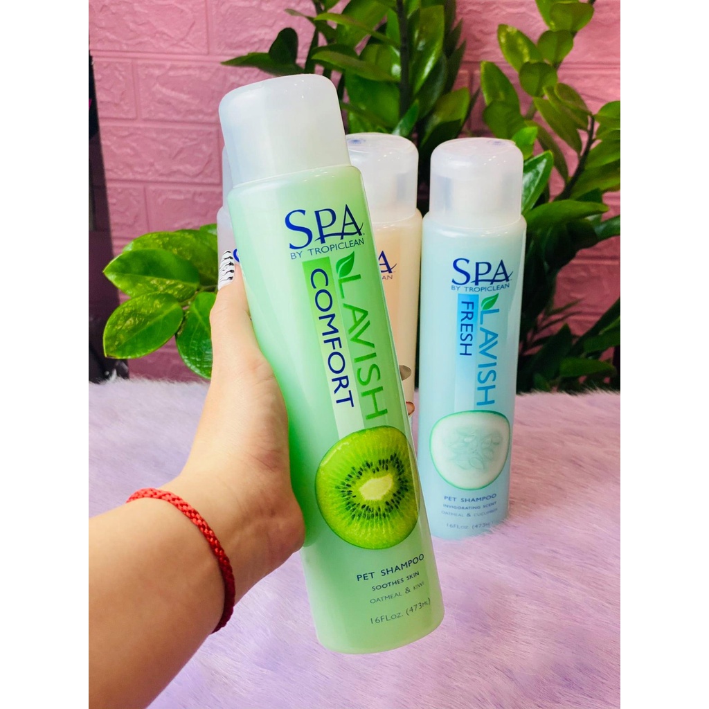 Sữa tắm dưỡng lông Spa Tropiclean hương kiwi cho chó mèo