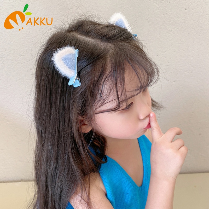 Kẹp tóc cho cô gái Hairclip babygirl Kẹp tóc trẻ em chân thỏ Phim hoạt hình Macaron Headdress AKKU